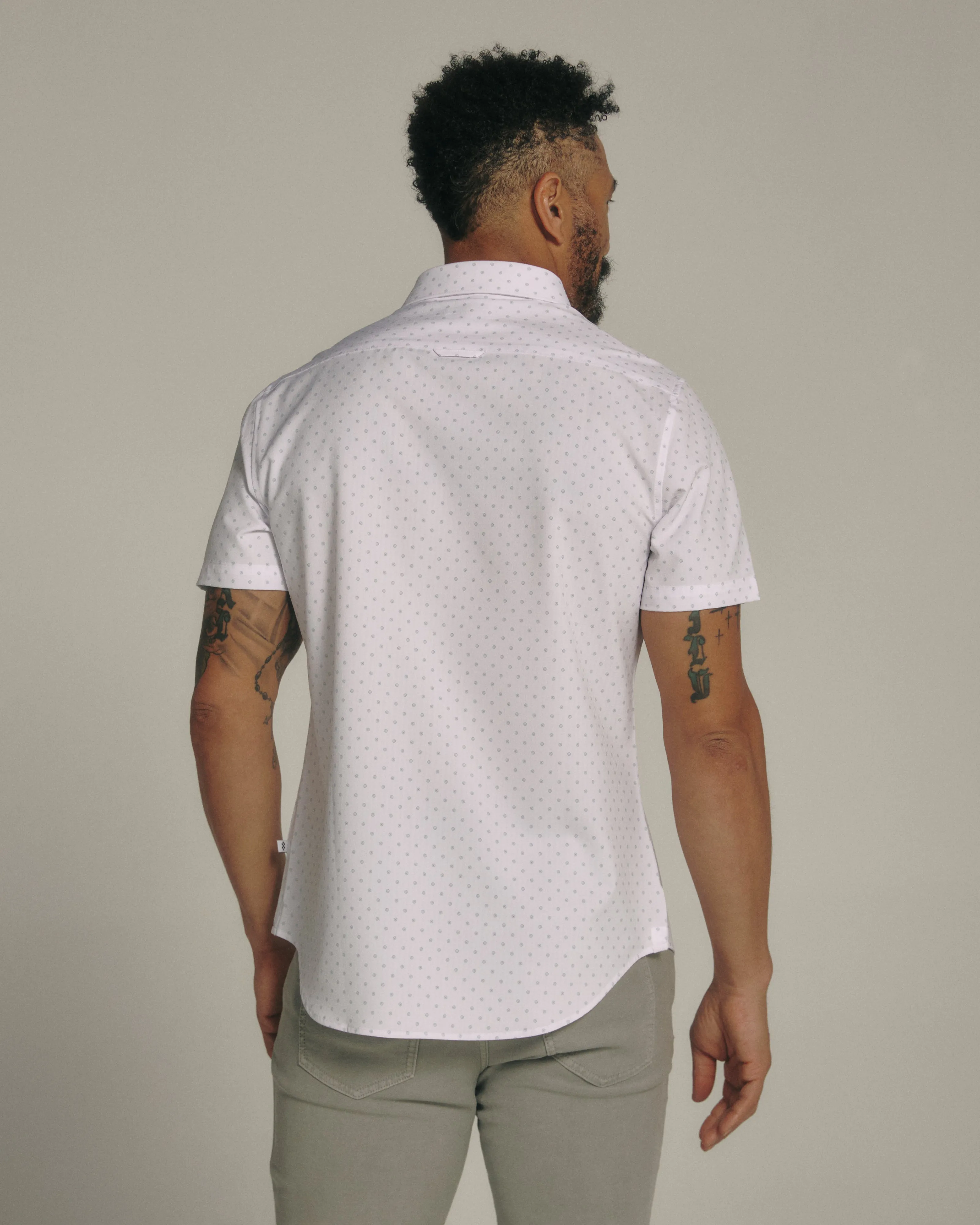 7 Diamonds Gareth 4-Way Stretch Print Pattern SS Shirt