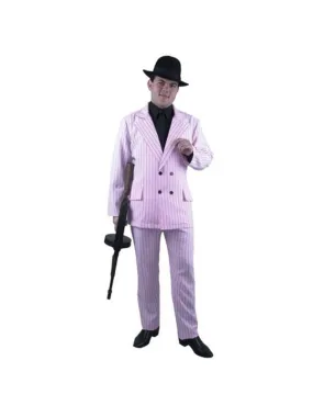 Adult Men's Pink Gangster Suit Costume Adult Men's Pink Gangster Suit Costume