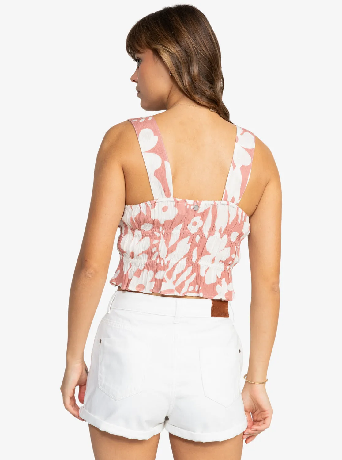 Aloha Sessions Top Tank - Ash Rose Botanical Stencil