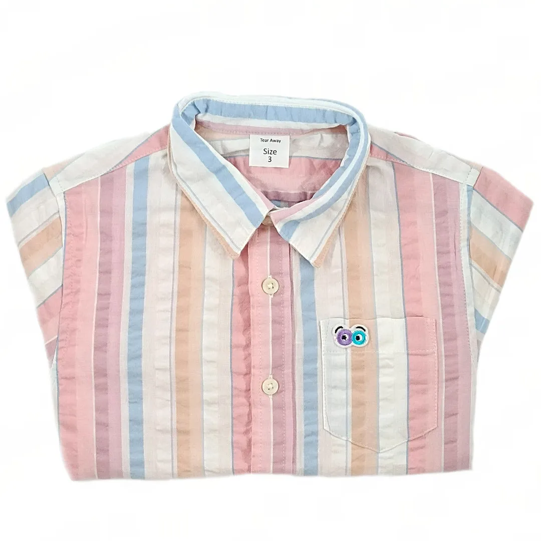 Boys Candy Multi Color Seersucker Shirt