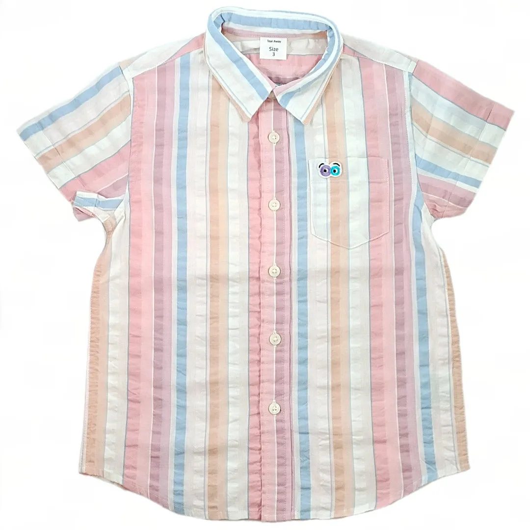 Boys Candy Multi Color Seersucker Shirt