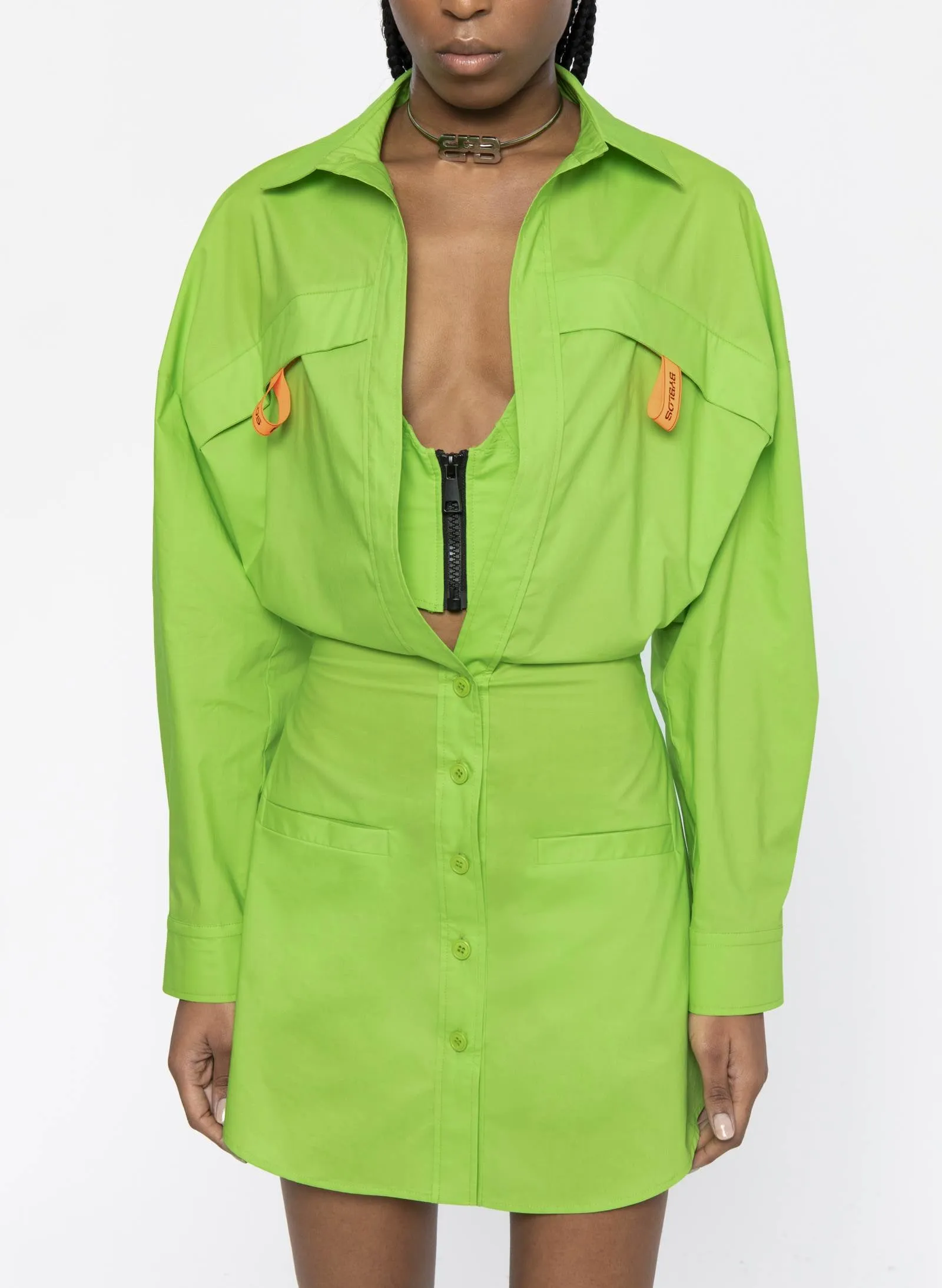 Bustier Shirt Dress