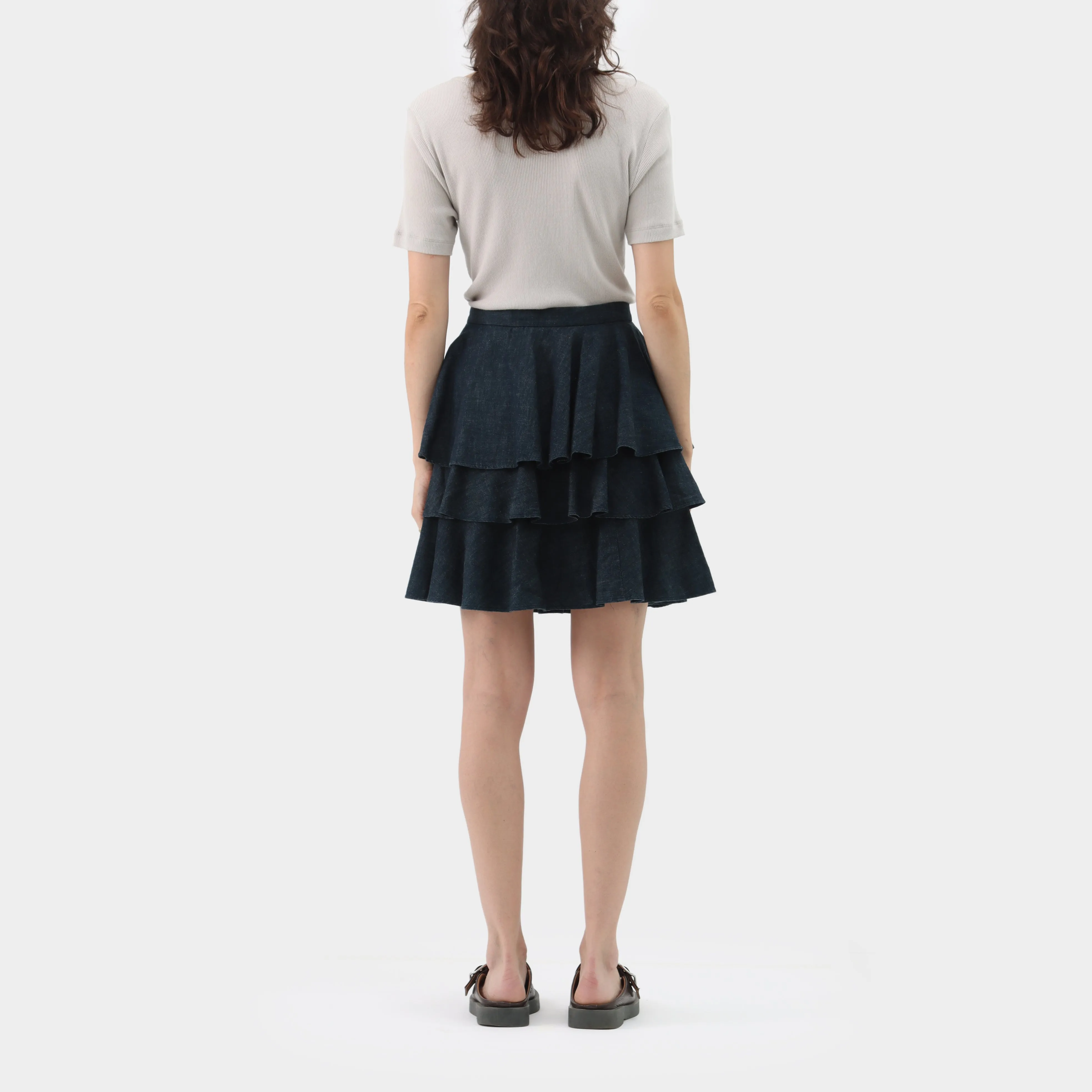 Comme des Garcons SHIRT Denim Ruffle Skirt