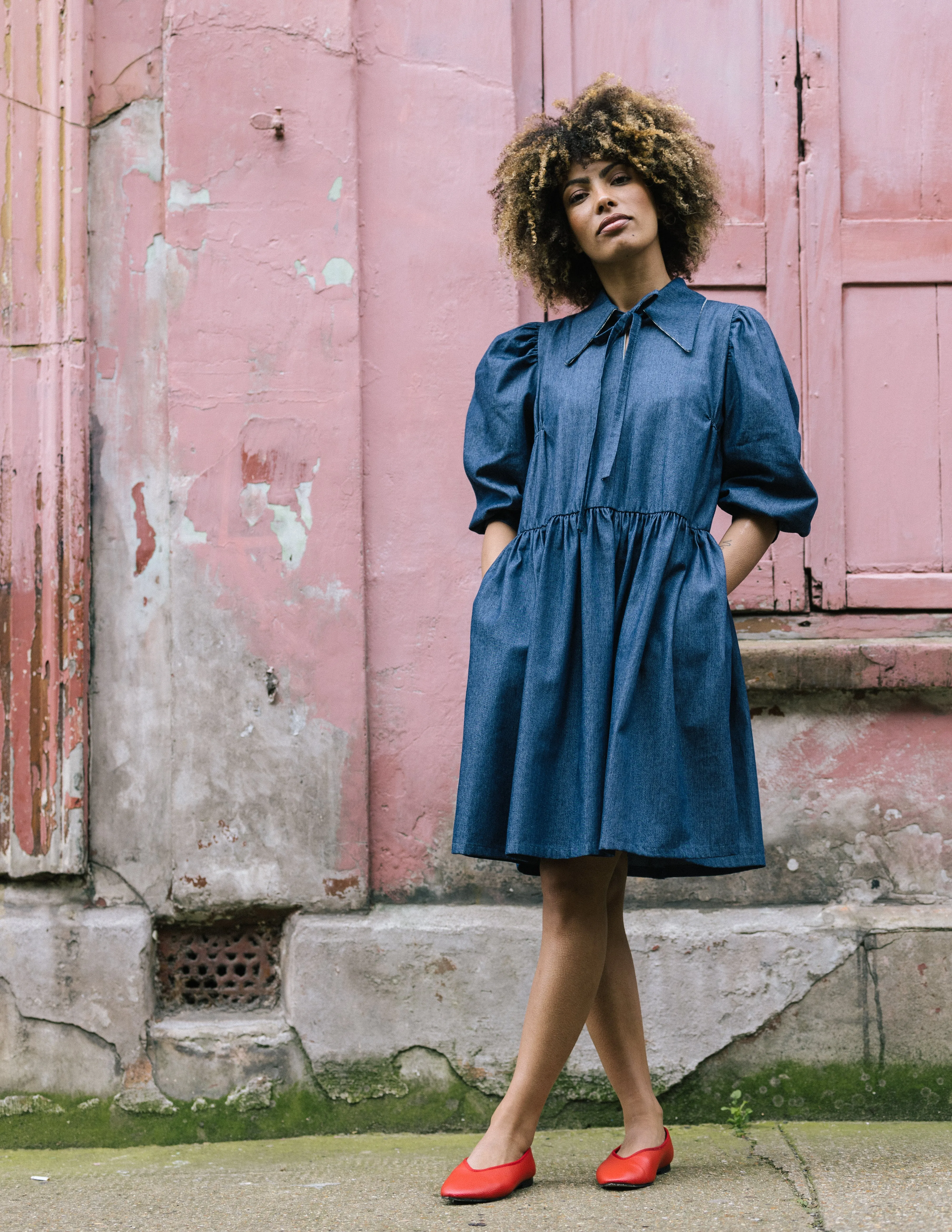 Edie Chambray Dress by Minkie Studio