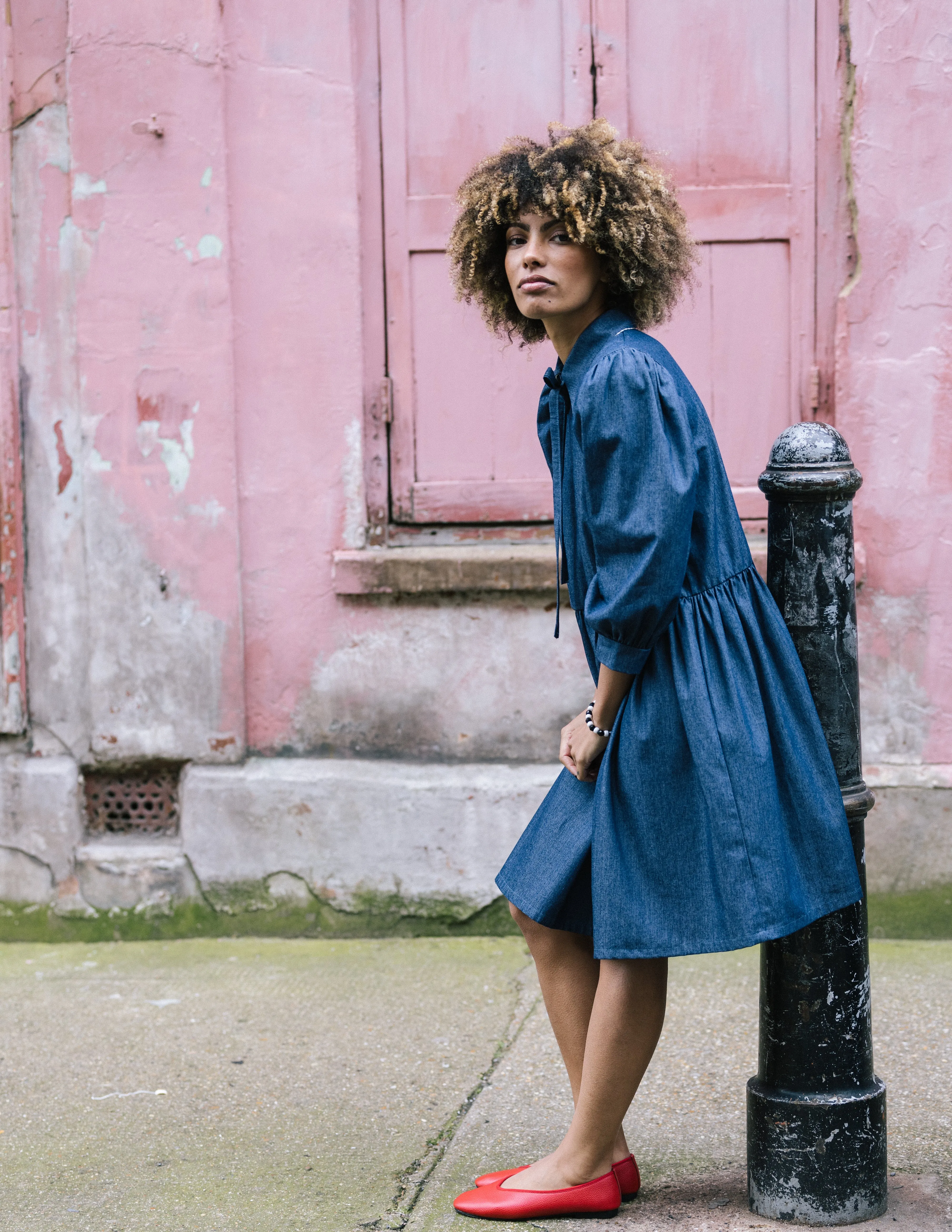 Edie Chambray Dress by Minkie Studio
