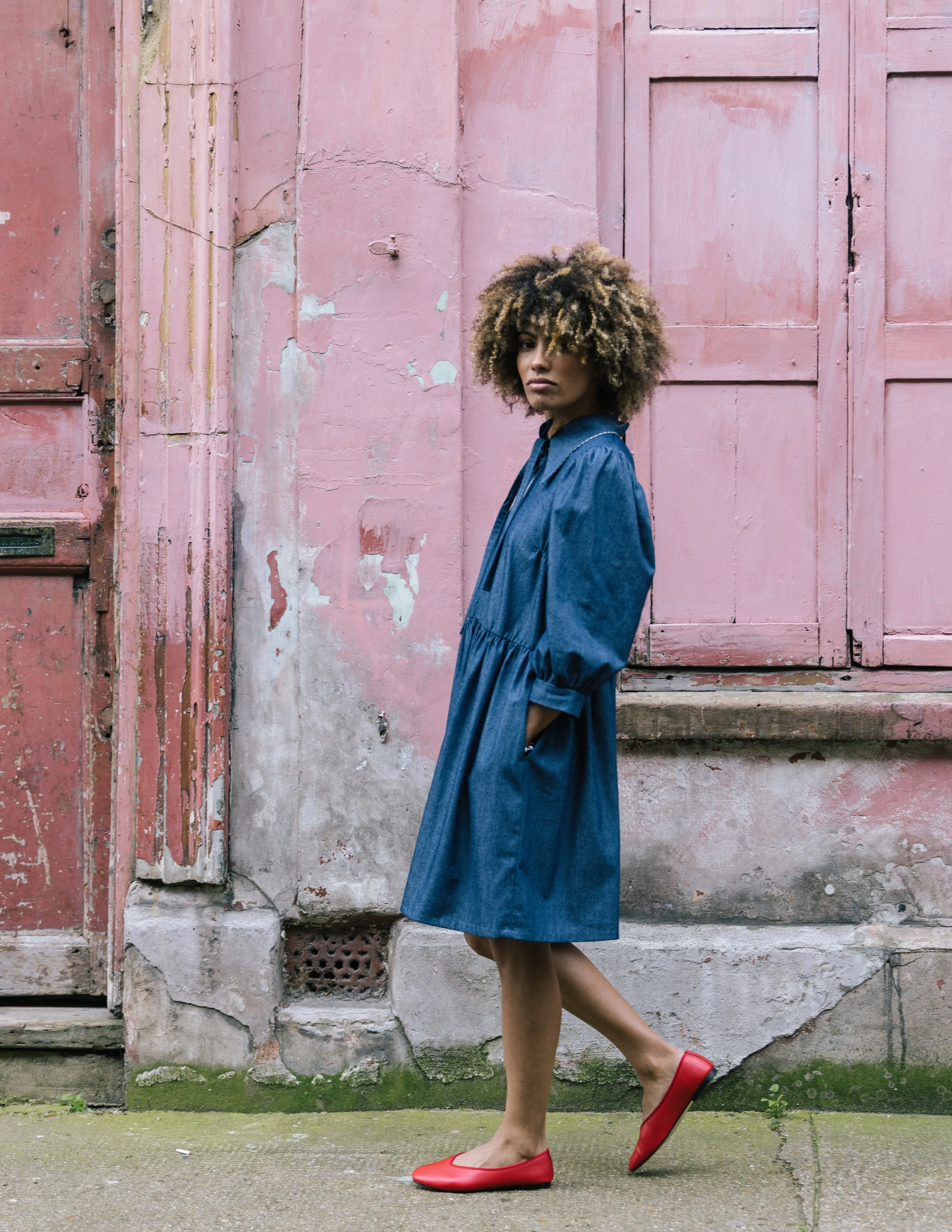 Edie Chambray Dress by Minkie Studio