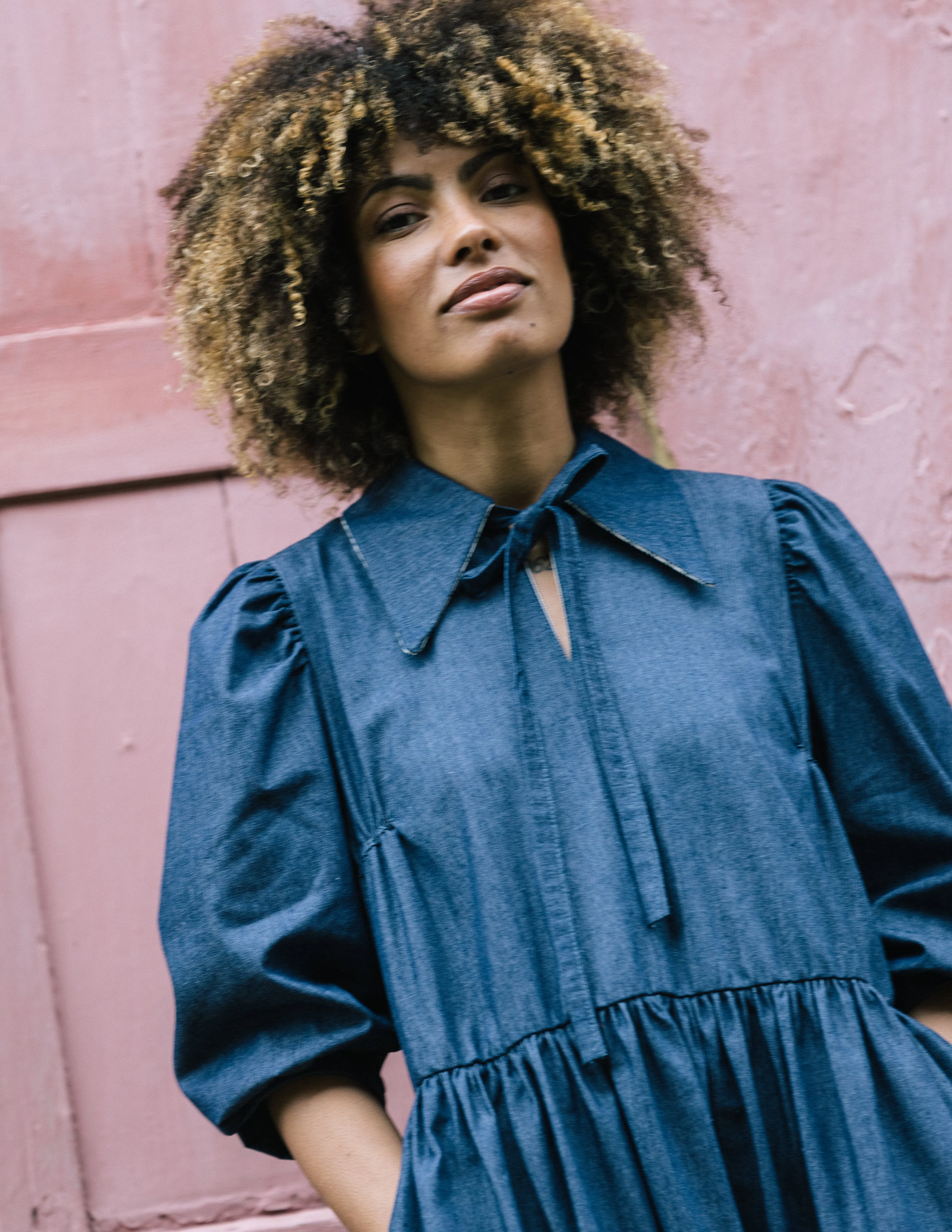 Edie Chambray Dress by Minkie Studio