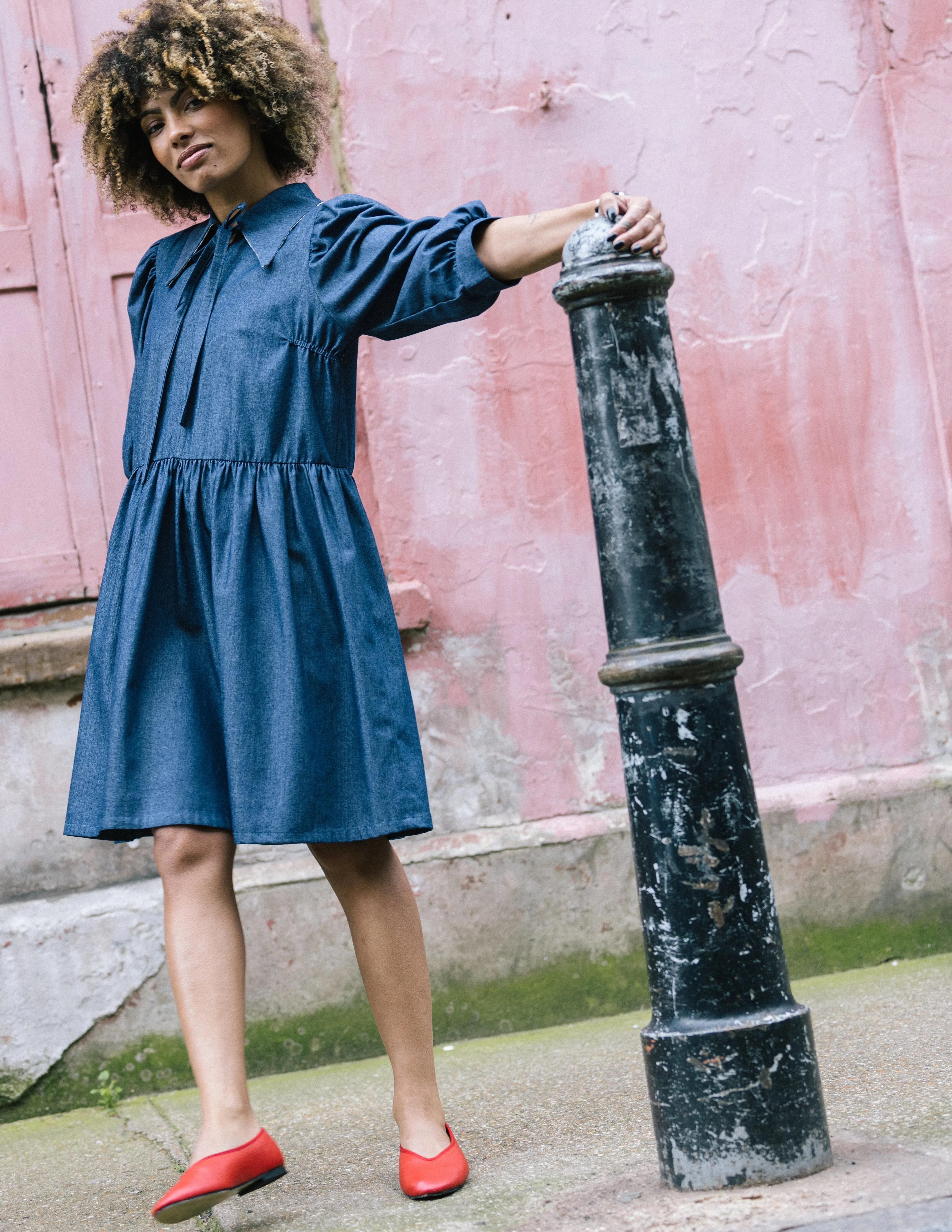 Edie Chambray Dress by Minkie Studio