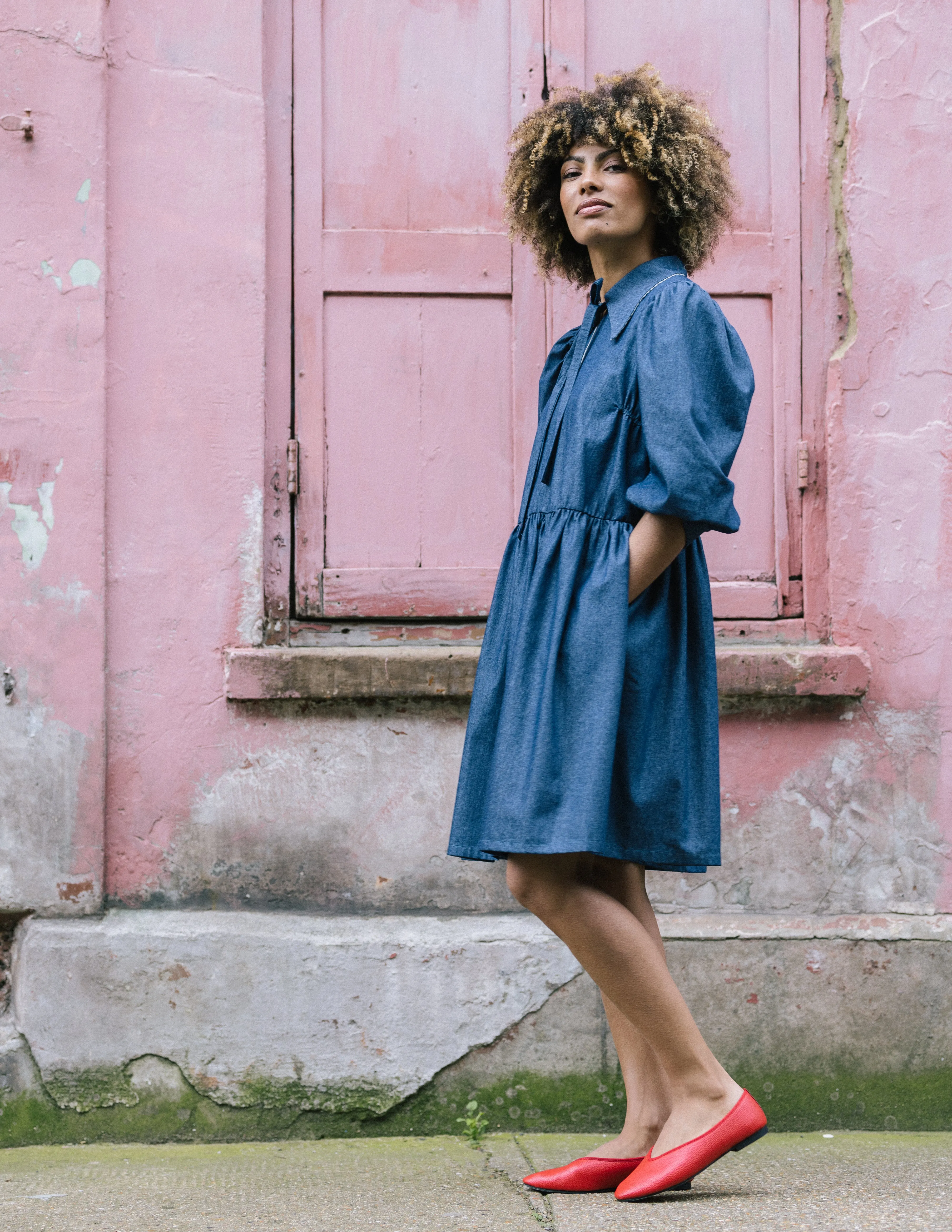 Edie Chambray Dress by Minkie Studio
