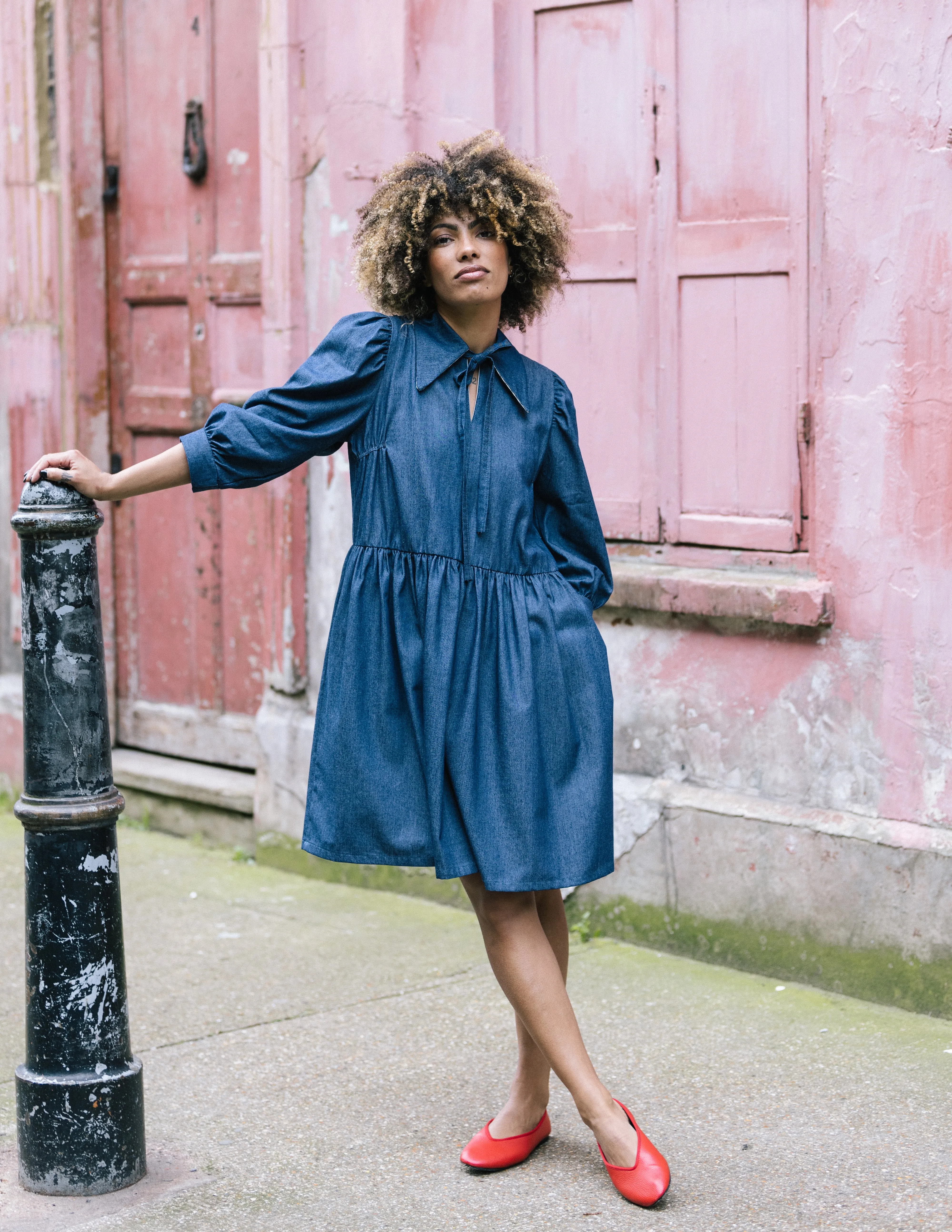Edie Chambray Dress by Minkie Studio