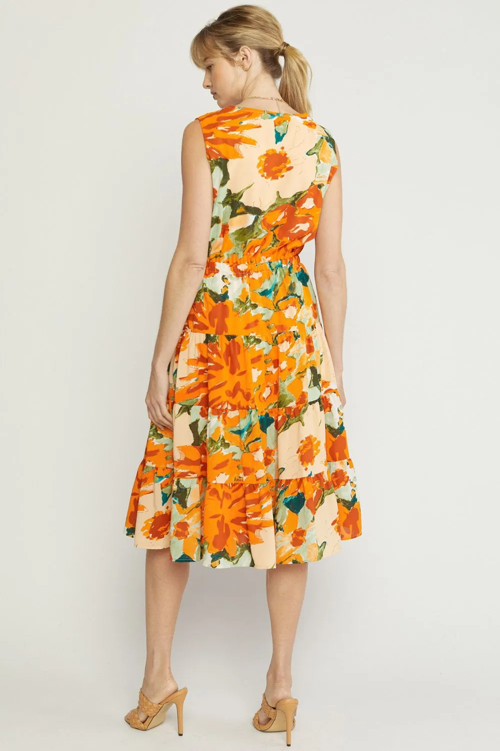 Faux Two-Piece Midi Dress