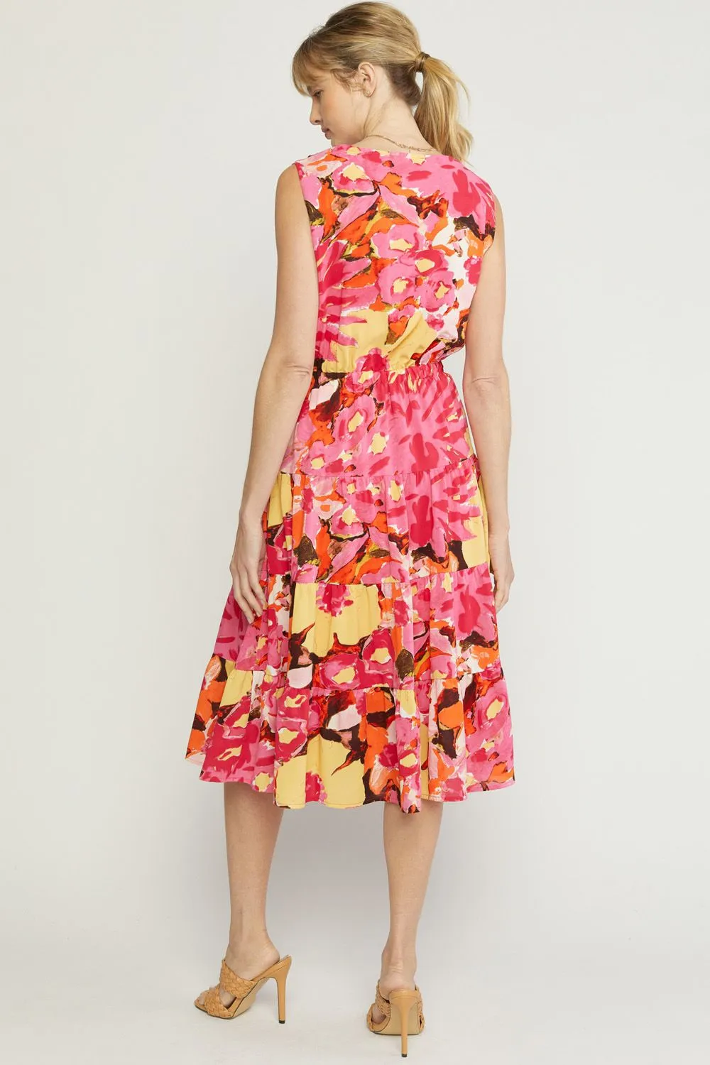 Faux Two-Piece Midi Dress