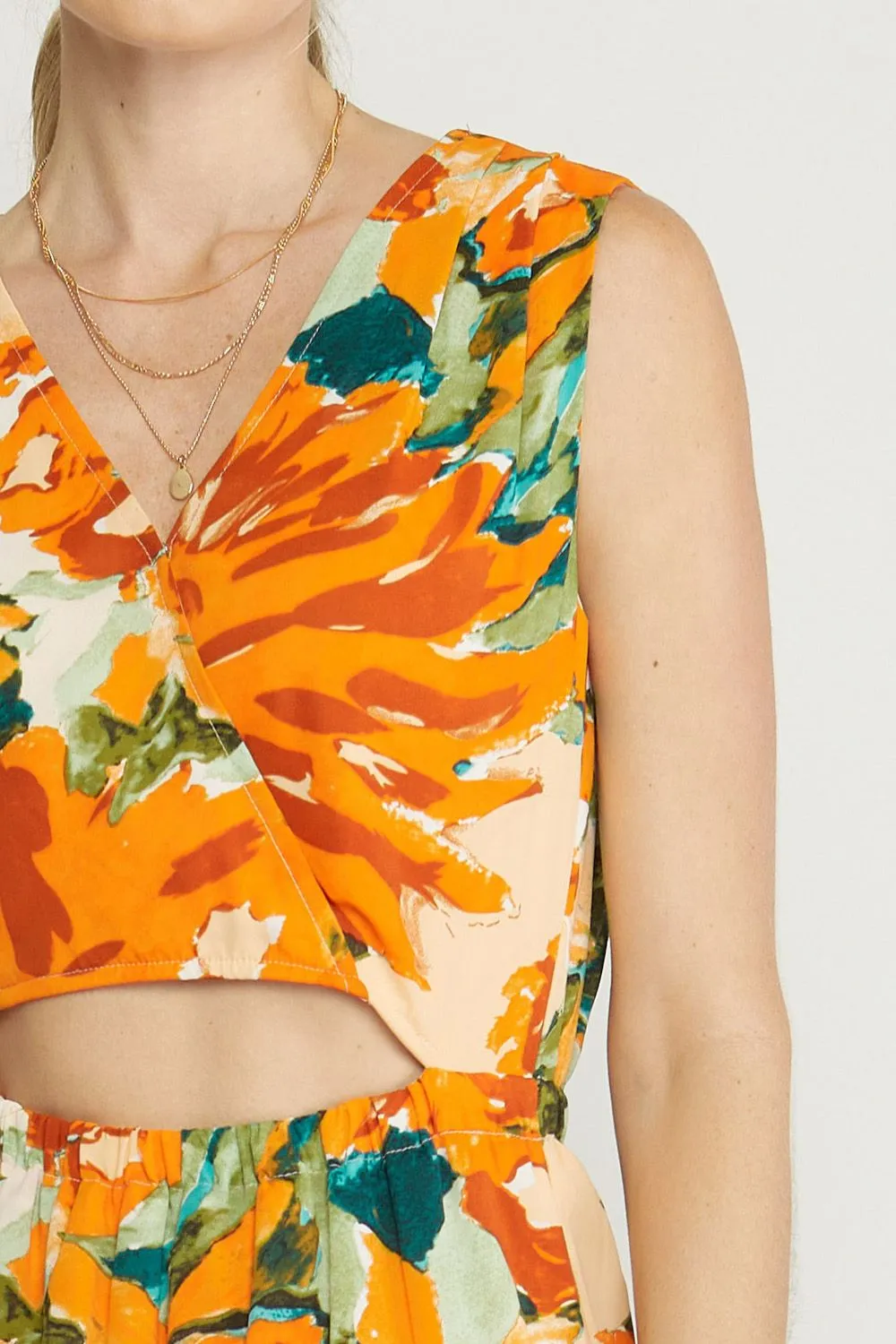 Faux Two-Piece Midi Dress