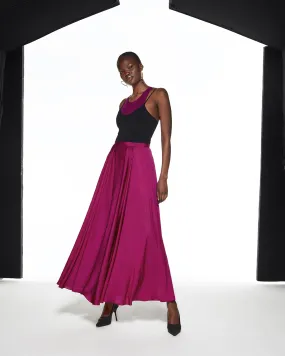 FLOWING MAXI SKIRT - FUCHSIA
