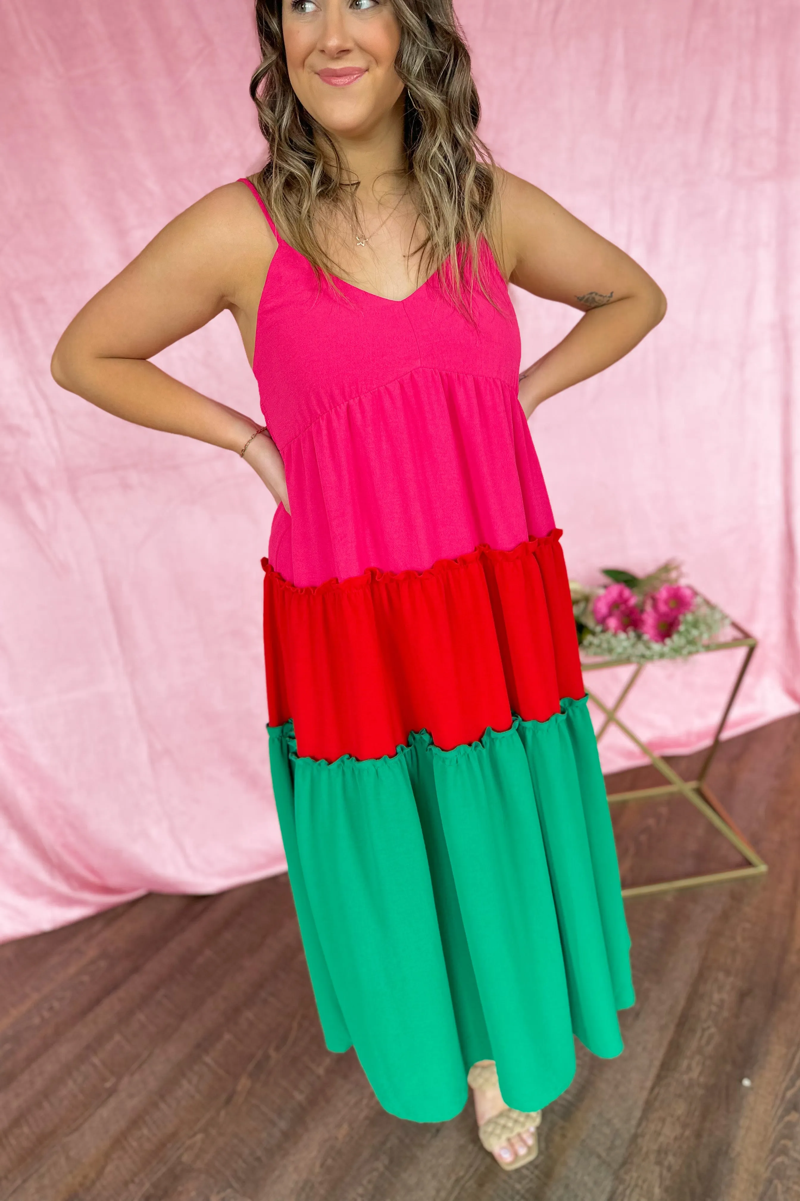 Lankin Multi Color Tiered Maxi Dress *FINAL SALE*