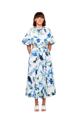Lavenders Capucine Puff Sleeve Midi Dress
