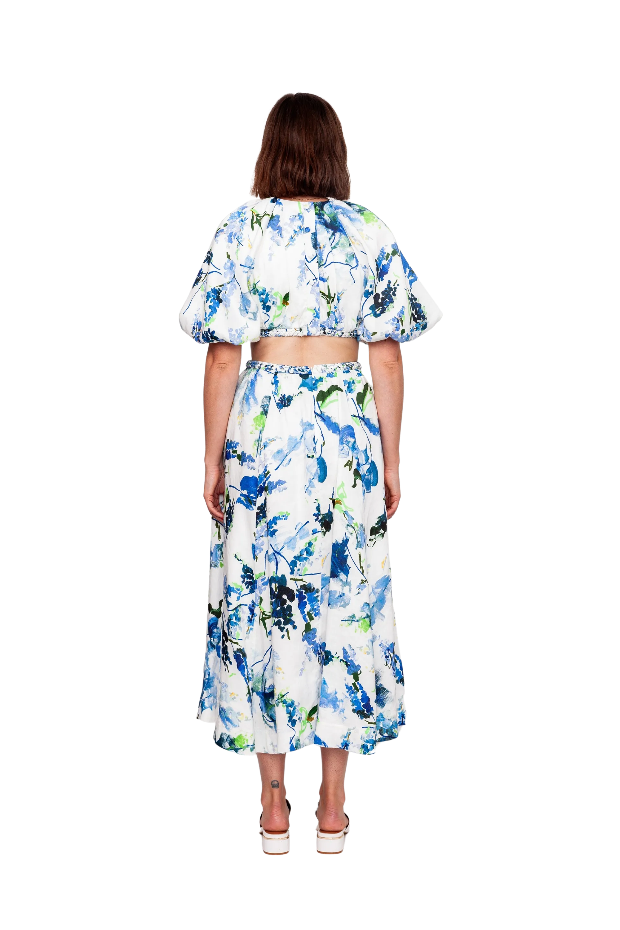Lavenders Capucine Puff Sleeve Midi Dress