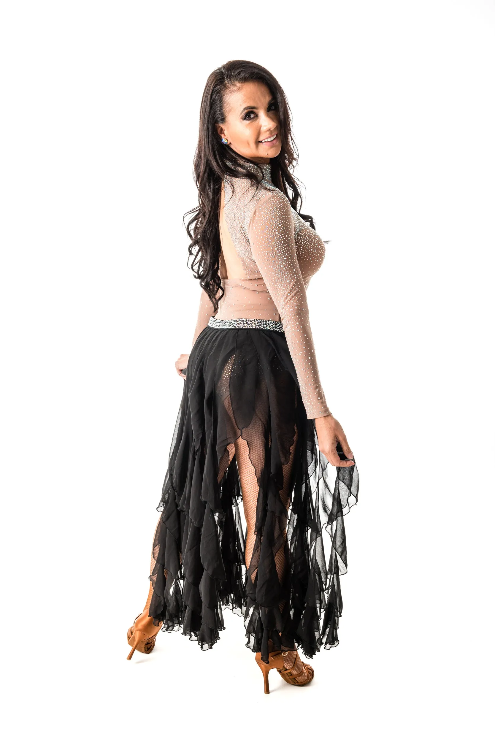 Long Ruffle Dance Skirt (CW150)