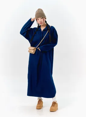 Loose Fit Maxi Denim Dress IS304