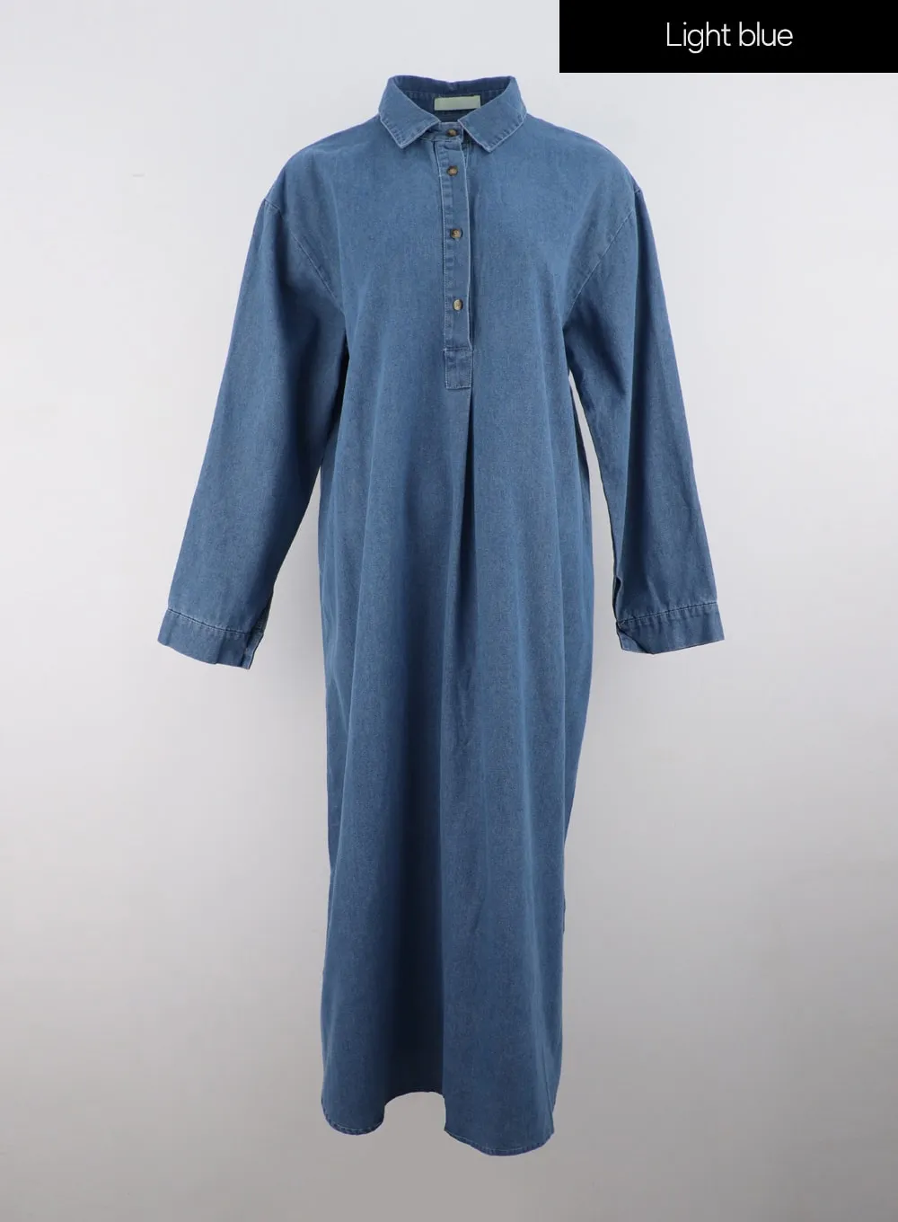 Loose Fit Maxi Denim Dress IS304