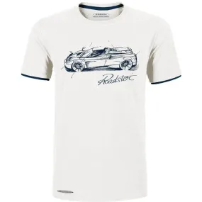 Pagani Huayra Roadster Men's T-Shirt Print  -White