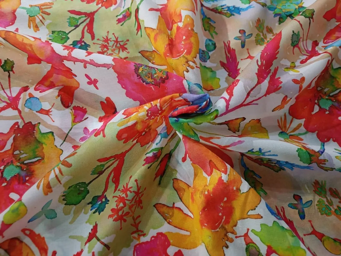 polyester digital floral print 58" wide