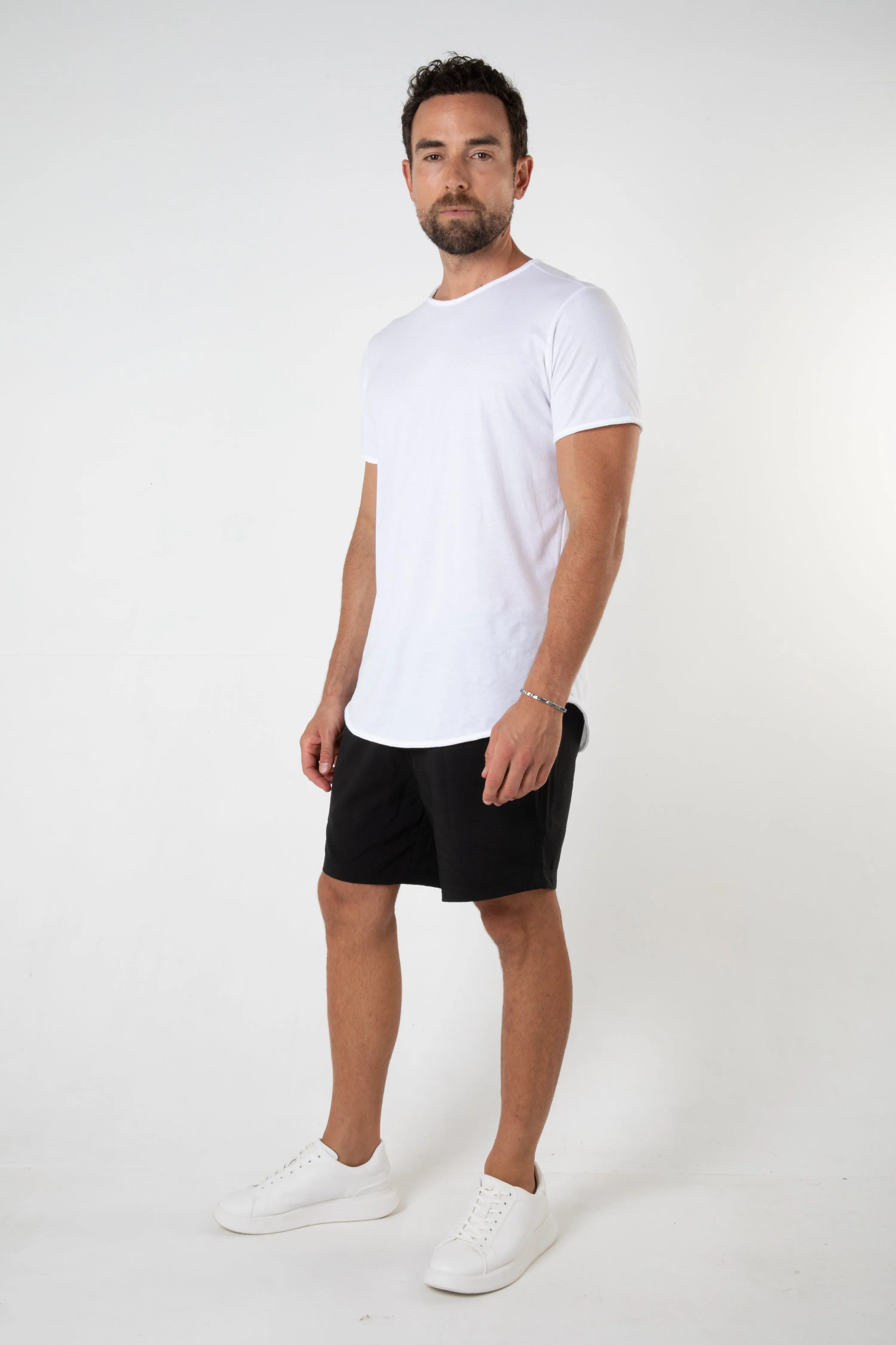 SANTO SWIM SHORT - SEERSUCKER BLACK