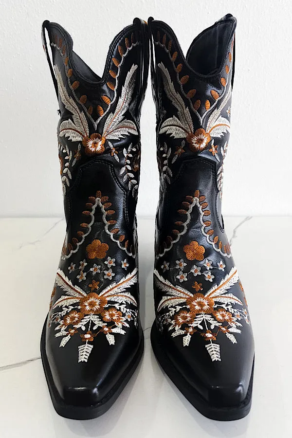 Shania Black Western Boots-Size 6 only