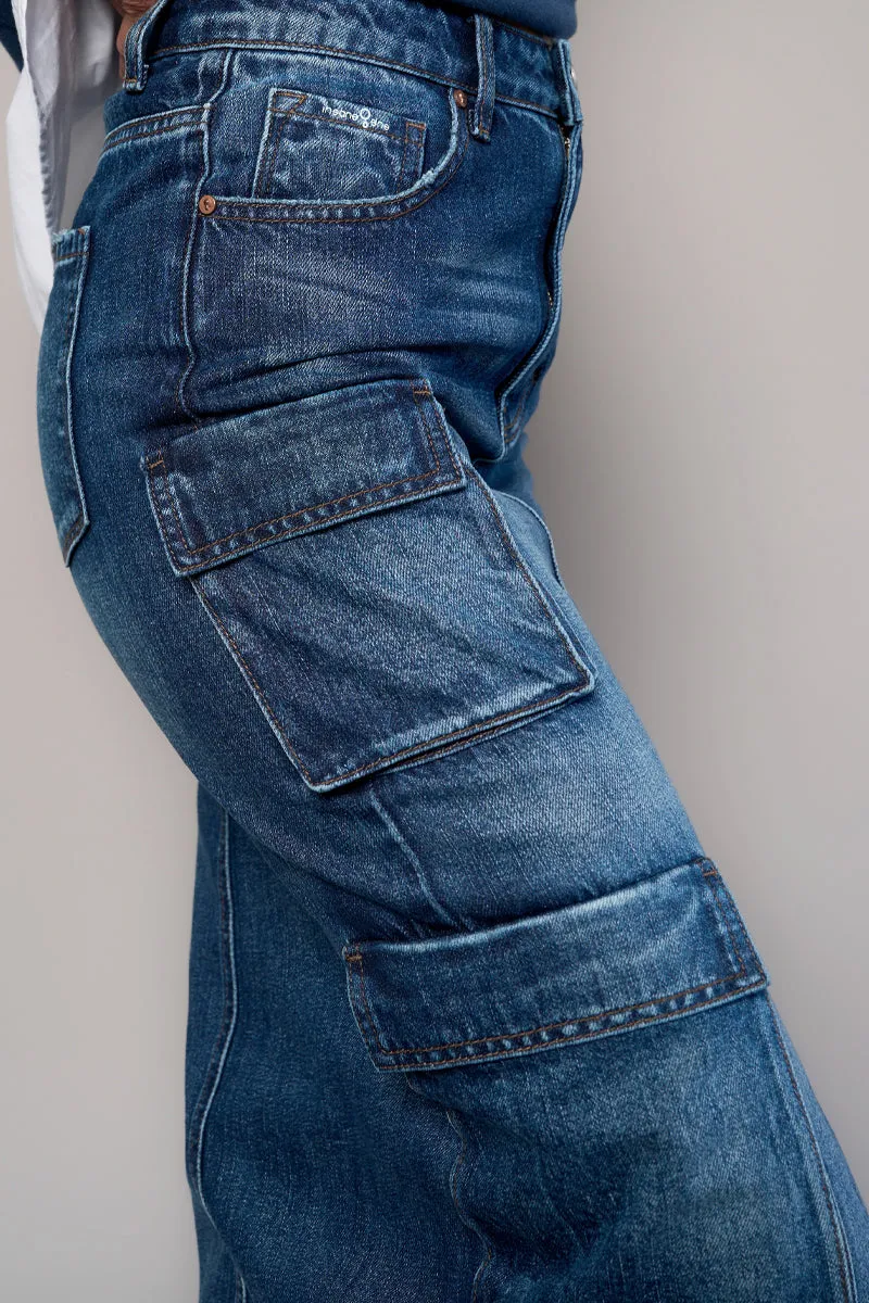 Sunday Calm Cargo Pocket Long Skirt