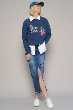 Sunday Calm Cargo Pocket Long Skirt