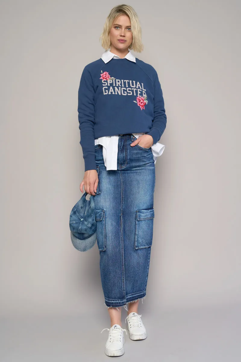 Sunday Calm Cargo Pocket Long Skirt
