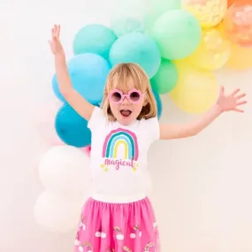 Sweet Wink Girls Pink Magical Rainbow Shirt