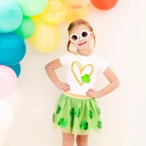 Sweet Wink Girls Shamrock Heart s/s Shirt