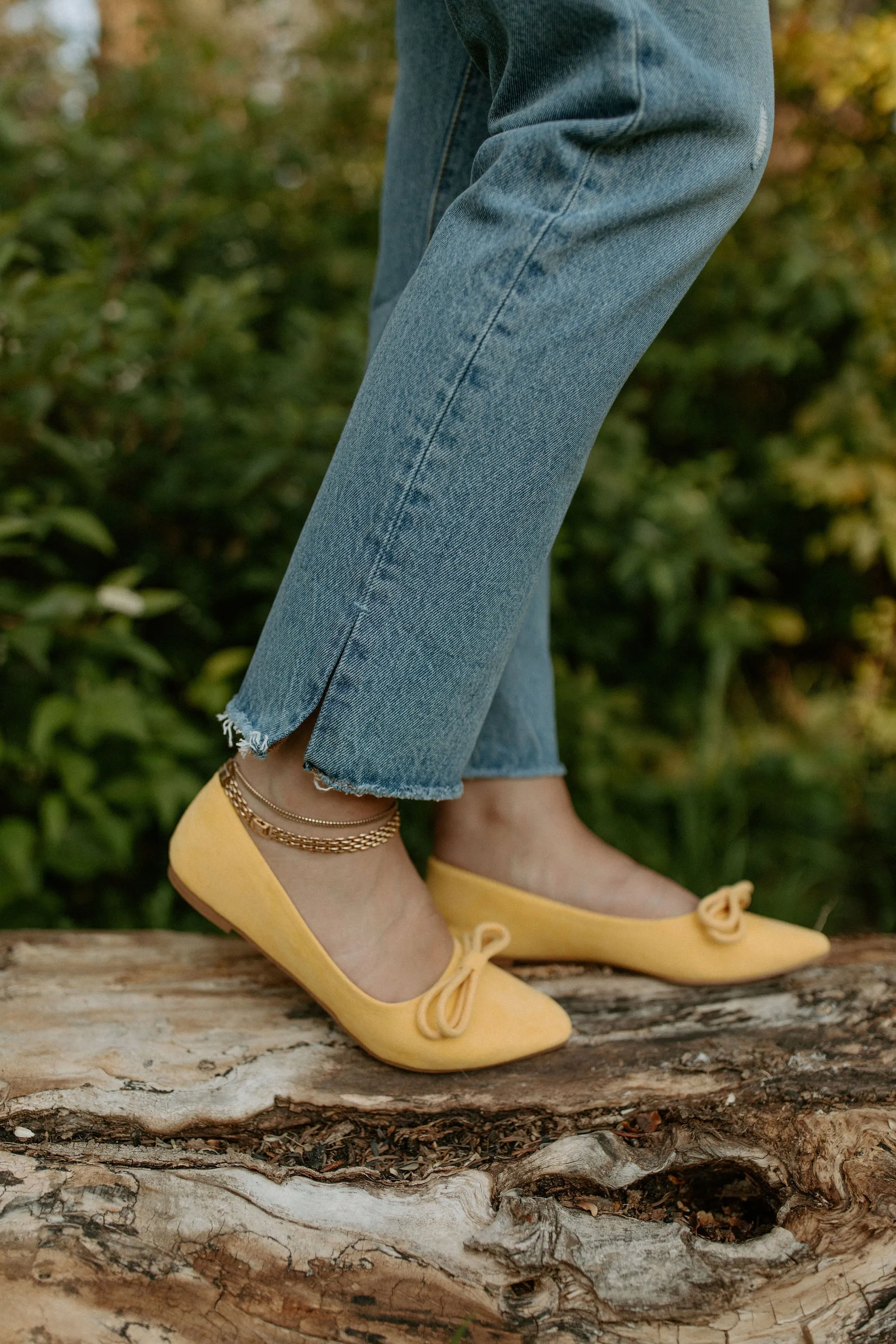 The Journal Bow Ballet Flat - Mango