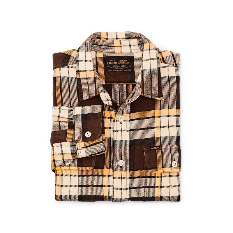 VINTAGE FLANNEL WORK SHIRT - Brown / Yellow / Multi Plaid