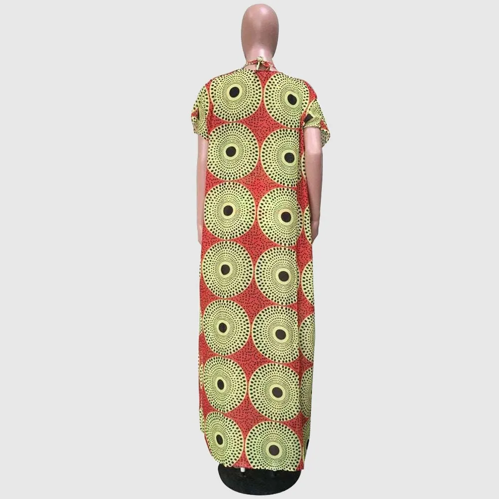 Women's Colorful Print High Waist Two-piece Swimsuit and Cover-up Robe